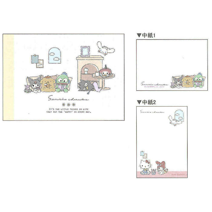 カミオジャパン ミニメモ サンリオキャラクターズ SWEETS PARTY 2柄 80枚
