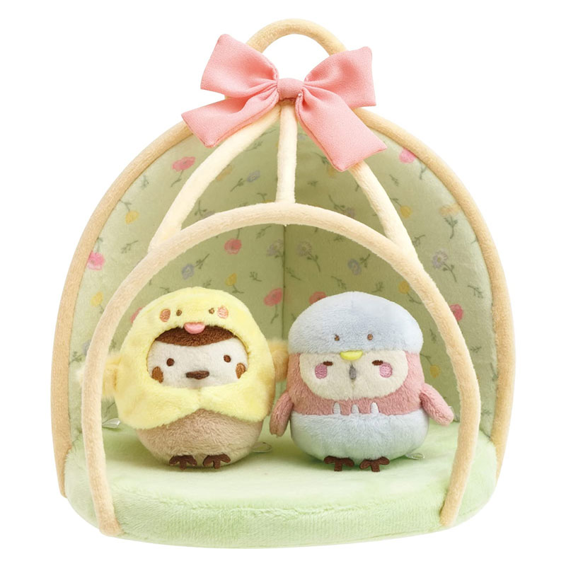 乐天商城 - サンエックス すみっコぐらし みんなでことりっコ シーンぬいぐるみ とりかご風のおうち てのりぬいぐるみ 雑貨 プレゼント かわいい コレクション