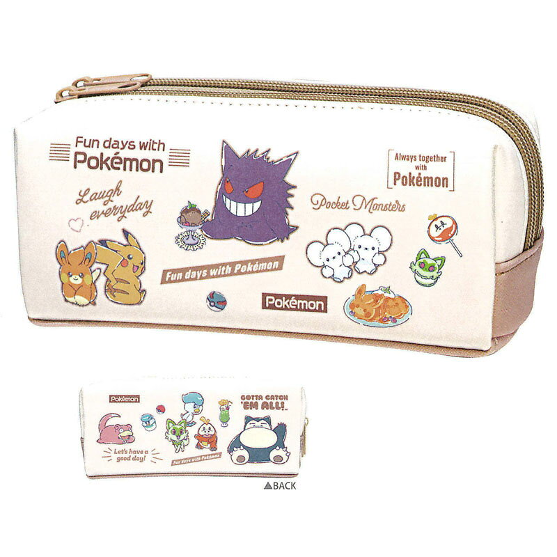 CM ポケットモンスター ツインファスナーマルチケース カフェロゴ整列 カミオジャパン ペンケース コレクション 新入学 祝い グッズ プレゼント