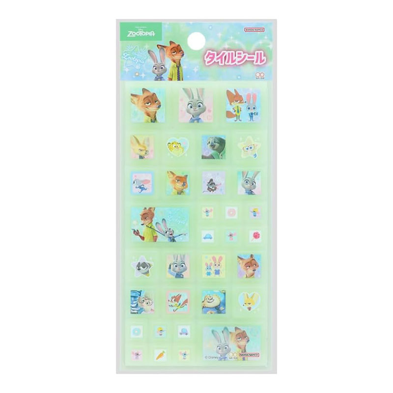 ゆめかわ！ タイルシール ズートピア レトロ かわいい プレゼント ディズニー デコレーション コレクション サンスター文具のサムネイル