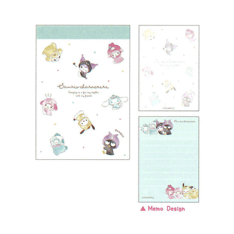 ミニメモ サンリオキャラクターズ はぐっこ/チラシ 2柄 70枚 かわいい ティーズファクトリー メモ帳 プチギフト お礼 20冊までメール便対応 文具 大人か...