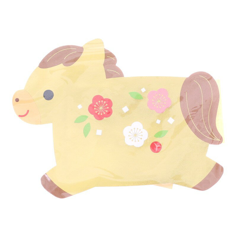 サンリオ ダイカット ポチ袋 3枚入り 封シール付 ウマ 金箔押し 干支 午年 三つ折り用 祝儀袋 お年玉袋..