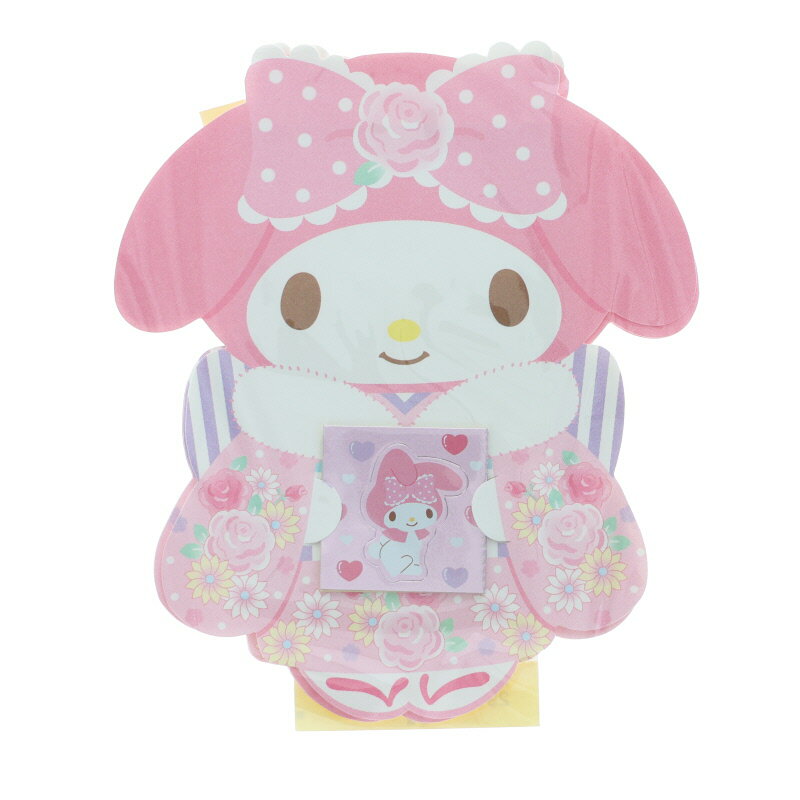 サンリオ マイメロディ ポチ袋 3枚入り 封シール付 着物 三つ折り用 祝儀袋 お年玉袋 2026年 キッズ グ..