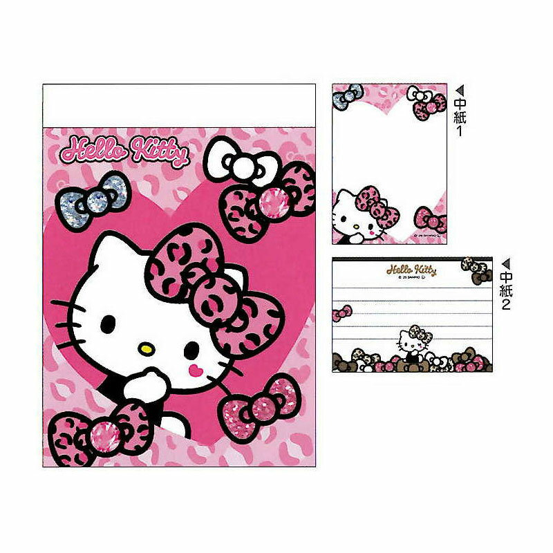 ハローキティ ビッグリボン ギャルアート ミニメモ 2柄 70枚 かわいい プレゼント ギフト カミオジャパン メモ帳 プチギフト お礼 20冊までメール便対応...