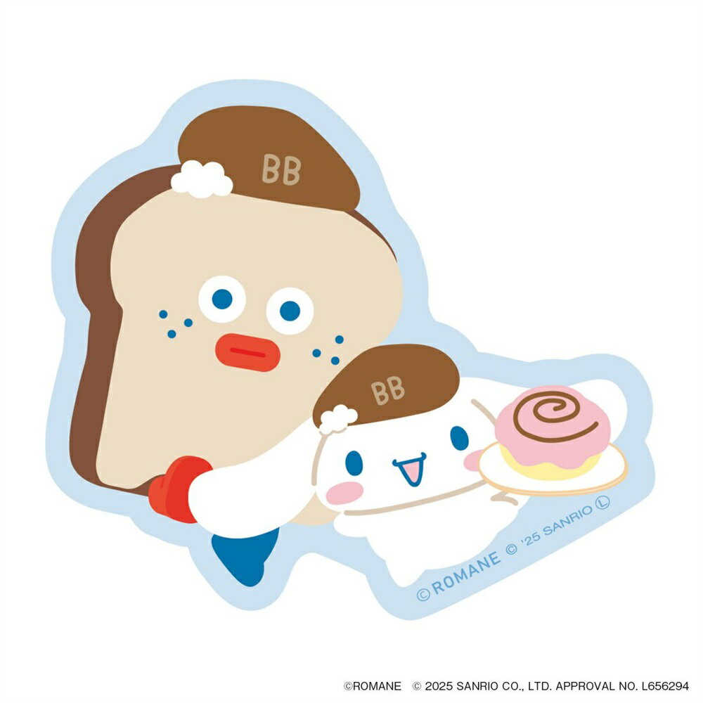 ブランチブラザー×サンリオキャラクターズ PVCステッカー トースト×シナモロール コラボ かわいい グッ..