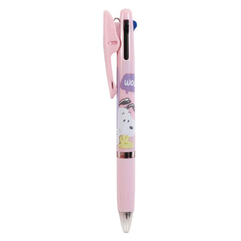 クツワ 3色ボールペン スヌーピー B柄 三菱鉛筆 ジェットストリーム 日本製 グッズ 限定