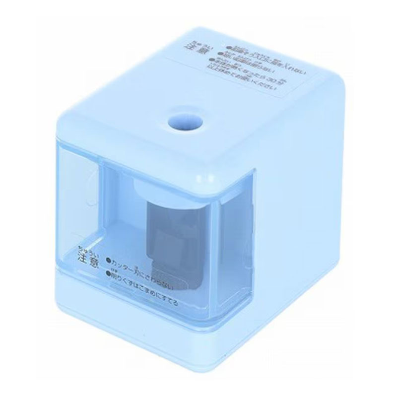 サンスター文具 電池式小型えんぴつ削り器 nomamo ノマモ ブルー コンパクト 卓上 タングステン刃 3000回削っても綺麗 発熱防止 新入学 祝い プレゼント