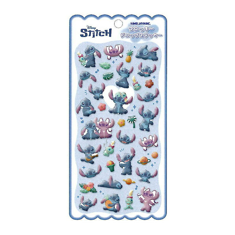 CM フロッキードロップ ディズニー スティッチ ぷっく…