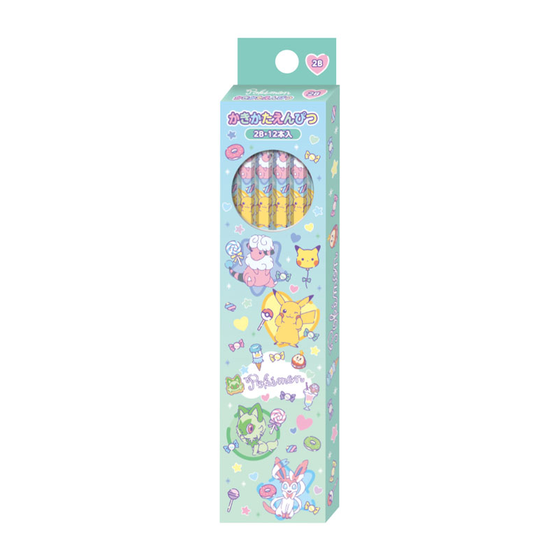 ポケットモンスター ファンシータイム かきかた鉛筆 2B ダース ショウワノート 名入れ無料 2026年 六角軸 新入学 祝い 記念品 プレゼント