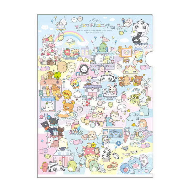 サンエックスユニバース サンエックスタウン クリアホルダー A4 クリアファイル 女子文具 雑貨 プレゼント bungunomori-10050682 文具の森 楽天市場店 パッケージ画像