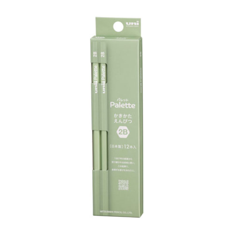 三菱鉛筆 uni Palette 六角鉛筆 ピスタチオ PLT-PIS 2B ダース 名入れ無料 卒園記念品 卒園記念品 日本製 ギフト プレゼント