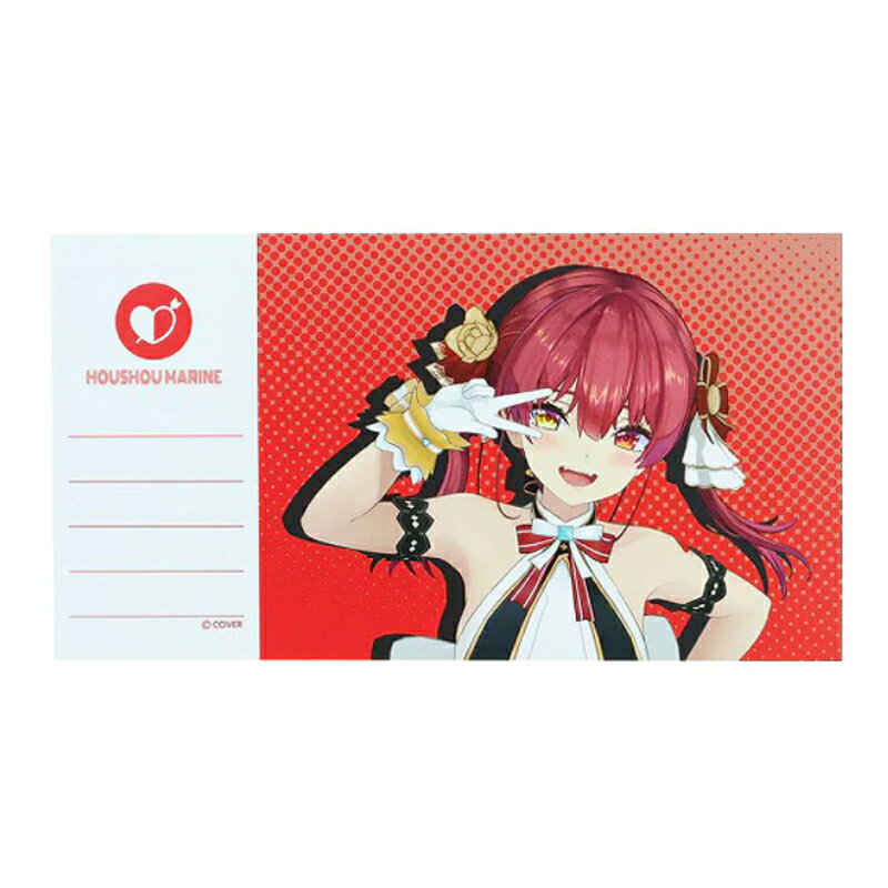 人気のVTuberグループ"ホロライブ"のステーショナリーが登場☆ パソコン前の小さなスペースにも置ける横長のスリムノートです。持ち歩きやすさと書きやすさを両立。 ●パッケージ入りサイズ：175mm×95mm×4mm ●本体サイズ：175mm×95mm×3.5mm ●重量：52g ●材質：紙 ●内容：本文32枚（64ページ）　