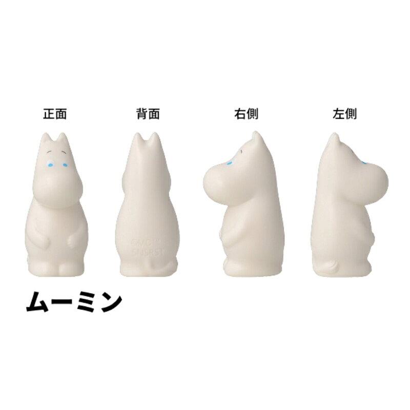 ムーミン達がかわいい指人形になりました。飾って、遊んで、傍に置いておけるインテリアにも最適な指人形シリーズです。 ●パッケージ入りサイズ：約 W80mm×H140mm×D20～54mm●本体サイズ：約 W28～46mm×H45～68mm×D20～54mm●重量：約9～24g●本体：PVC