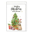 フロンティア クラシッククリスマスカード イヌとカチューシャ メッセージカード プレゼント メリークリスマス