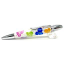 Flower Pen 紫陽花 五色 押し花を加工した花柄の軸 高級 ボールペン 手作り 日本製 母の日 プレゼント オンリーワン 装飾