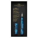 ギター ガラスペン オーロラ キャップ付き ピーコックブルー マーブル模様 名入れ プレゼント お祝い 水洗いOK インク 誕生日 母の日