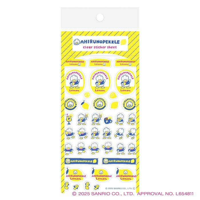 透明シールシート サンリオキャラクターズ あひるのペックル コラボ 雑貨 グッズ 描き下ろし 限定 古川紙工のサムネイル