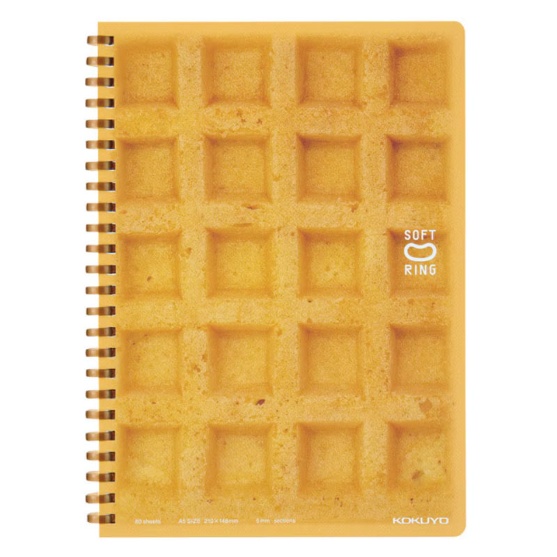 KOKUYO 10周年記念 ソフトリングノート やわらかベーカリー ワッフル A5 やわらか子ねこのパンやさん C..