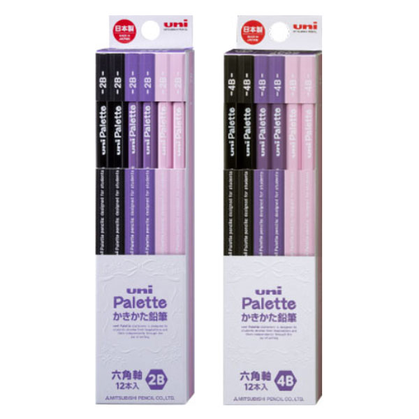 三菱鉛筆 uni Palette 六角鉛筆 パープル PLT-PL ダース 名入れ無料 卒園記念品 卒園記念品 日本製 ギフト プレゼント