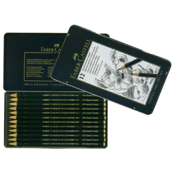 FABER-CASTELL 9000番 鉛筆 アートセット ”8B〜2H” 缶入り 100年以上愛される鉛筆 ロングセラー 名入れ プレゼント お祝い プロ仕様