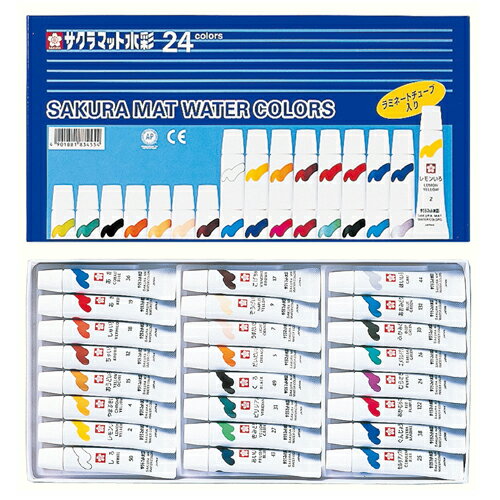 日本、アメリカ、ヨーロッパの基準を満たしており、安心してお使いいただけます。 サクラクレパス マット水彩24色ラミネートチューブ入り 日本、アメリカ、ヨーロッパの基準を満たしており、安心してお使いいただけます。 サクラクレパス マット水彩24色ラミネートチューブ入り