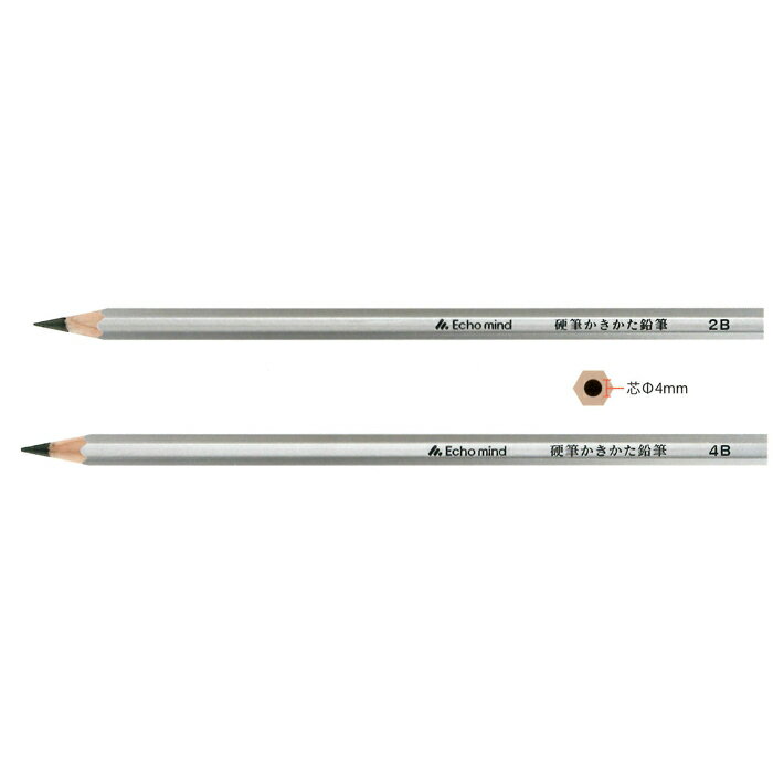 名入れ鉛筆 学習塾での使用にオススメ 硬筆かきかた鉛筆 銀六角軸 先端削り 1ダース
