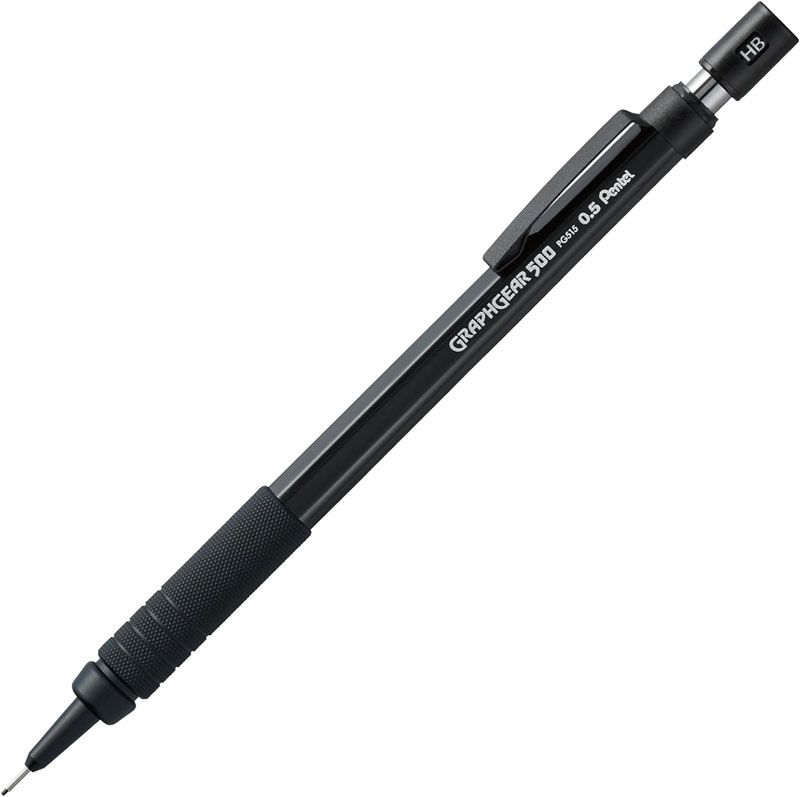 ぺんてる シャープペン グラフギア500 60周年 限定 0.5 プロ ロングセラー 名入れ 記念品 お祝い 製図 イラストレーター デザイナー オシャレ スタイリッシュ