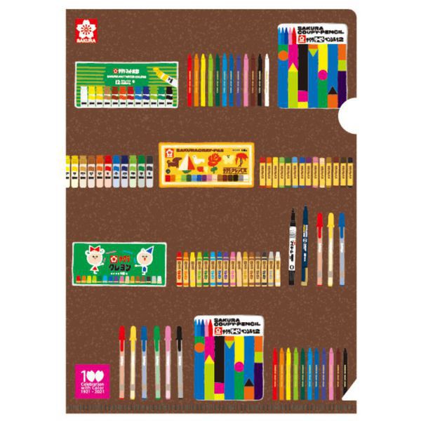 サクラクレパス 限定 100周年記念 サクラデザイン クリヤーホルダー A5 B柄 アニバーサリー プレゼント お祝いのサムネイル