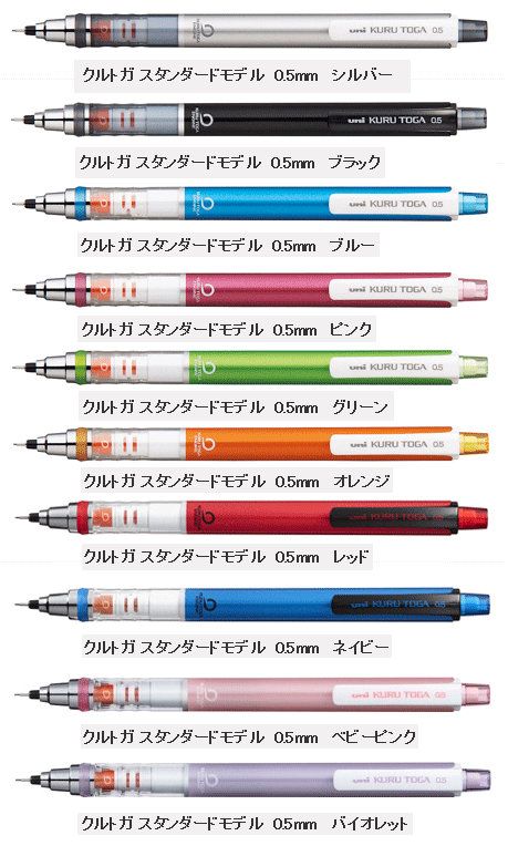 芯が回ってトガり続けるシャープの革命児　三菱鉛筆　クルトガスタンダードモデル　M5-450