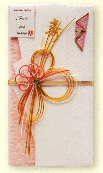 【ネコポス便可】江戸長　本格的な和紙を使ったタトウ紙型のおしゃれな金封　結婚用祝儀袋　女性用　DK..