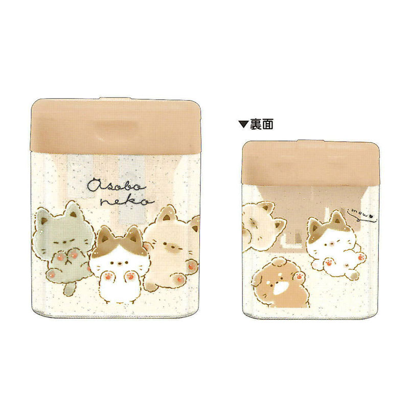 クラックス ツイン鉛筆削り あそぼうねこ 2穴 入学 プレゼント