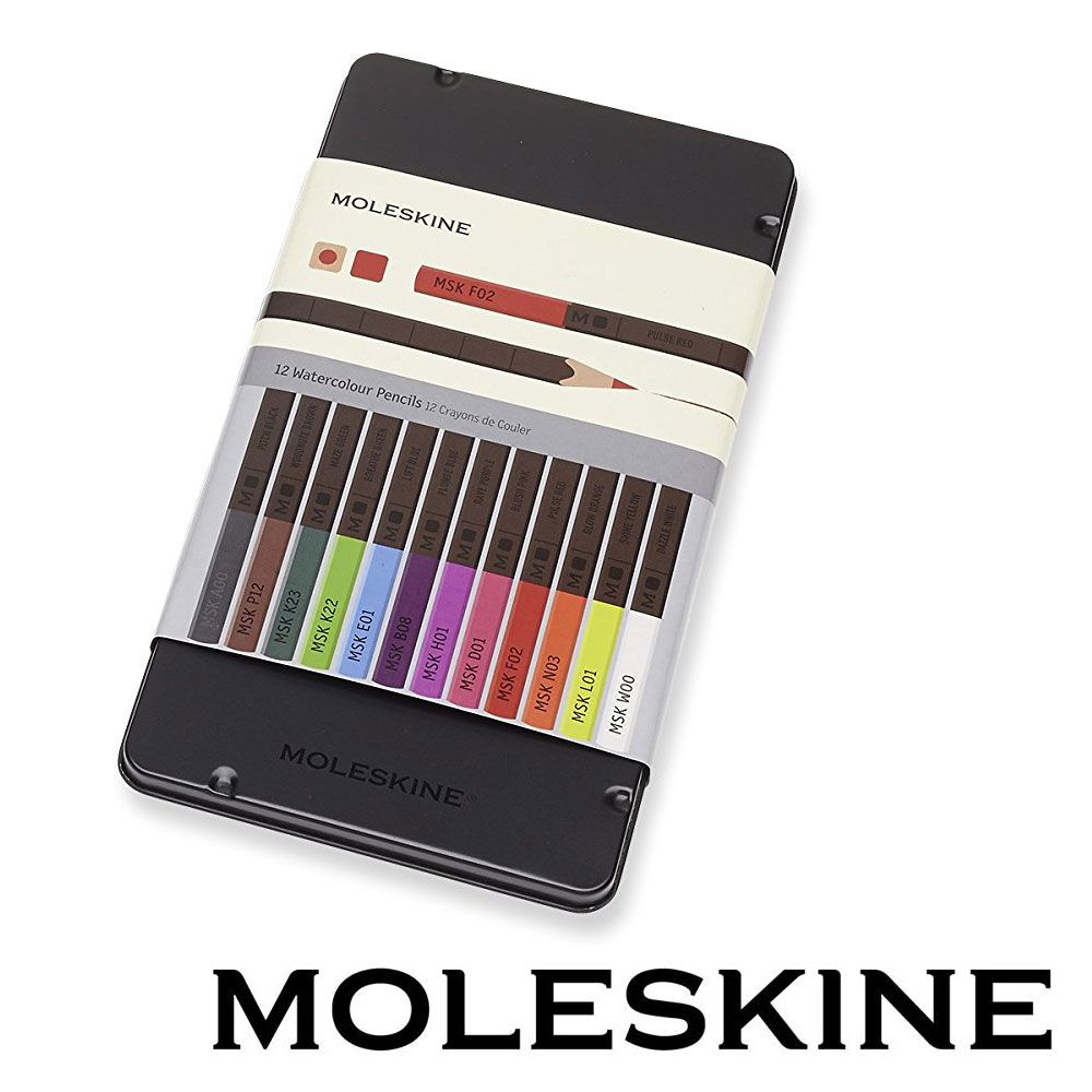 自然のまま、ありのままの発色を追求した水彩色鉛筆★ モレスキン 色鉛筆セット EW7P12COLA