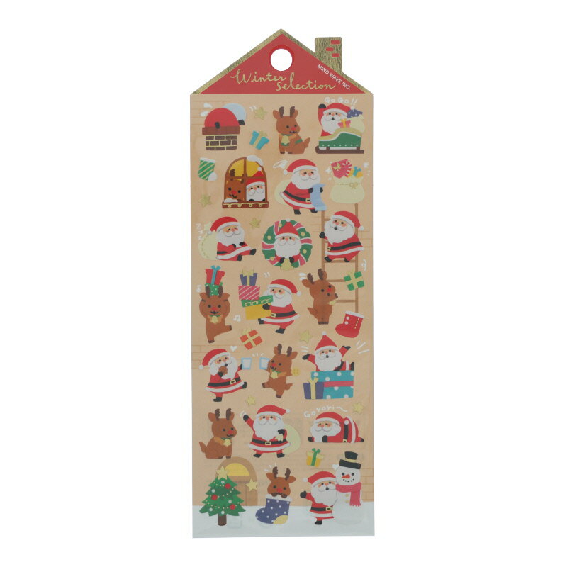 マインドウェイブ ウィンターセレクションステッカー 陽気なサンタクロース クリスマス かわいい シー..