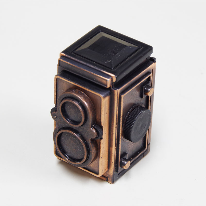 アンティーク鉛筆削り 二眼レフ ミニシャープナー レトロ コレクション プチギフト 文房具 プレゼント 置物