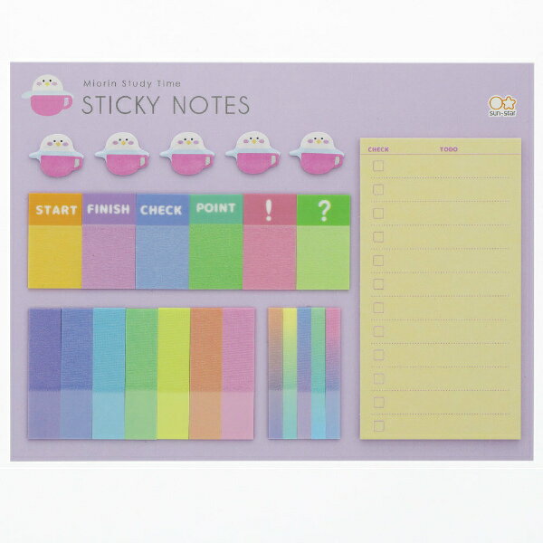 サンスター文具 みおりんStudy Time 付箋セット D みおりんカフェ コラボ プランニング 女子中学生 効率アップのサムネイル