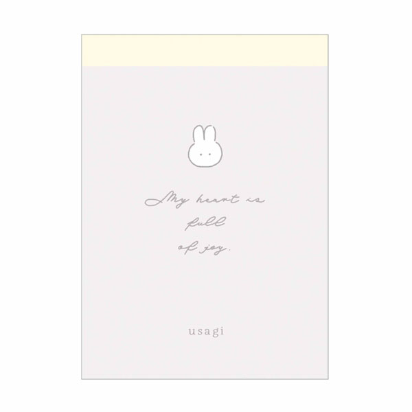 カミオジャパン ミニメモ iroiro color ウサギ 2柄 80枚 日本製 メモ帳 プチギフト お礼 20冊までメール便対応 文具 大人かわいい