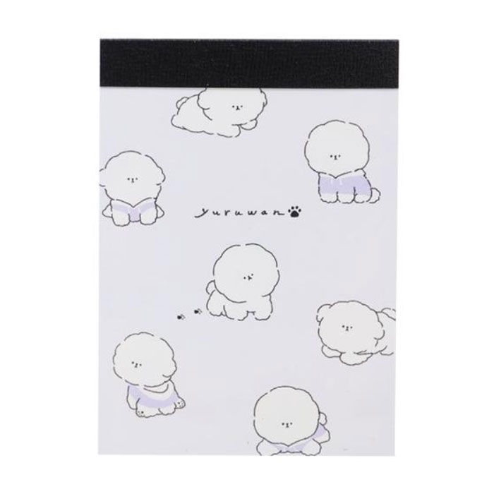 カミオジャパン ミニメモ ユルワンビジョンチラシ 2柄 80枚 日本製 女子文具 プレゼント メモ帳 プチギフト お礼 20冊までメール便対応 文具 大人かわい...