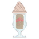 サカモト クリップ入りフロートケース チョコレートフロート アイスクリーム文具 小物入れ レトロ トレンド グッズ イチオシ プレゼント 女子文具 雑貨