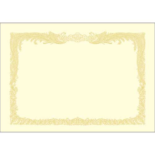 【まとめ買い5セット】　ササガワ 賞状用紙 タカ印 OA対応 縦書き用 クリーム A4 10枚 10-1067