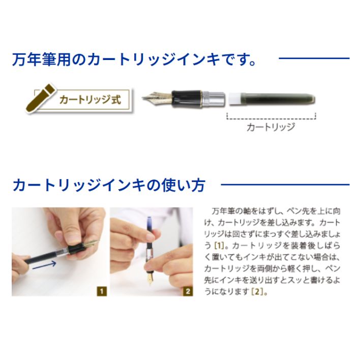 パイロット 万年筆用顔料インキ カートリッジ IRF-5S 【インク全10色】 5本入 PILOT bungunoyoshidaya-10001256 文具の吉田屋楽天市場店 サンプル画像2