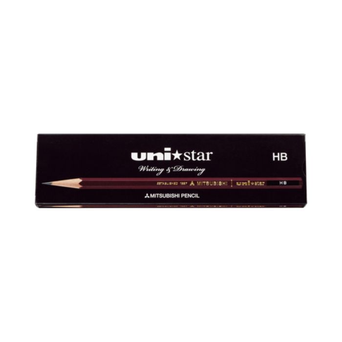 三菱鉛筆 ユニスター USKN 紙箱 【HB〜2B】 硬度全3種 1ダース MITSUBISHI Pencil uni star 学校 試験 勉強 色鉛筆