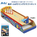 工作キット 小学生 高学年 ダンボールボウリングクラフトキット 投球位置 変えれる 本格的 工作セット 工作 キット ボーリング 手作り 夏 夏休み 自由研究 ...