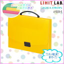 ワンタッチ綴じ具 ピンドットエンボス入り表紙 AQUA DROPs キャリングバッグ 黄 【メール便不可】