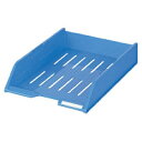 スタッキングトレ- A4 縦 青 見出し紙付き 【メール便不可】