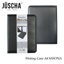 バインダー a4 おしゃれ ライティングケース ブラック ペンルーフ ポケット付き ビジネス 商談 営業 個性 海外製品 JUSCHA SAVONA 【メール便...