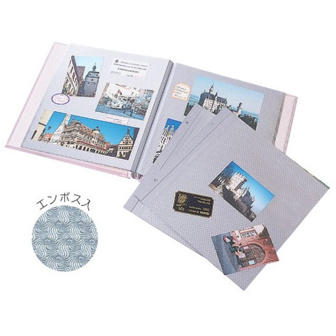 【お取寄】シルバー台紙 銀替台紙(エンボス入) Lサイズ 5枚入り【メール便不可】