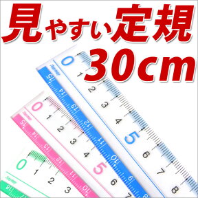 定規 ものさし 30cm 見やすい定規（30cm） 30センチものさし 算数 学級文具 学習支援 【メール便可】[M便 1/5]