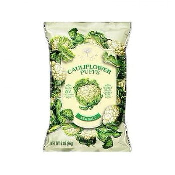 カリフラワーを主原料とし、素材の風味を最大限生かす様に塩のみで味付けしたシンプルな味わいのパフスナック。(カリフラワー含有量54%)内容量56gサイズ225×155×75mm個装サイズ：40×53.5×22.7cm重量66g個装重量：18500g仕様賞味期間：製造日より360日生産国タイ原材料名称：スナック菓子カリフラワー、米、こめ油、食塩保存方法常温製造（販売）者情報(株)イノベンション神奈川県相模原市中央区横山台1-8-11fk094igrjs