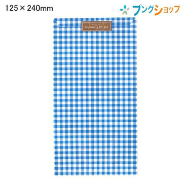 マルアイ ラッピング チェック柄封筒青 125x240mm 長3封筒 サ-N183B 日用品雑貨 丸愛 包装紙 贈答用包み 贈答用包装袋 ギフトラッピング用品 プレゼント シンプルデザイン封筒 チェック柄 サービス袋 平袋タイプ