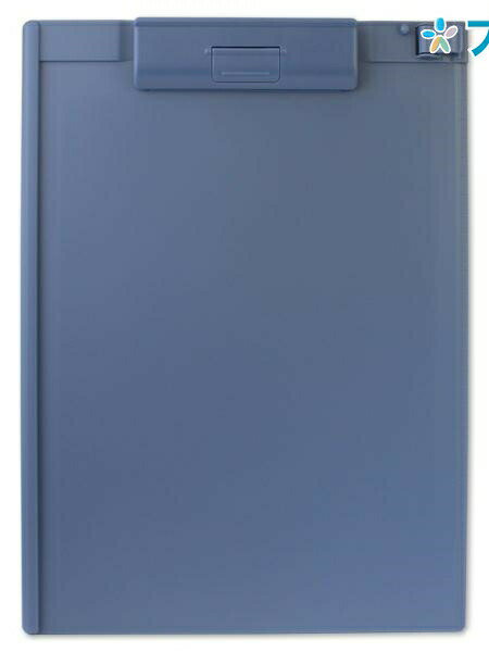 A4Sクリップボード A-977Uブルーサイズ A4タテ型(E型)　W235×D17×H323mm 材質 本体：ABS樹脂｜レバー・ペンホルダー：POM 特徴 片手で簡単にオープンとロックができるユニバーサルデザイン・クリップボード クリップは開いた状態でストップします。 ボード面は、書きやすいエンボス加工をしています。